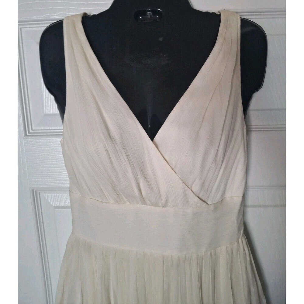 J.Crew Sophia Gown Silk Chiffon Size 2 Ivory 19836 Lined Beach Wedding Formal - Picture 9 of 13